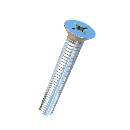 Allied Titanium 1/4"-20 x 1-3/4 in Phillips Flat Machine Screw, Plain Titanium 0001302